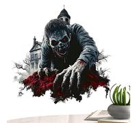Chaies Sticker mural d'Halloween | Zombie 3D Autocollant effrayant | Autocollants effrayants amovibles pour bureau, appartement, chambre à coucher