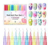 Chaies Stylo graffiti, stylos à vernis à ongles | Séchage rapide des couleurs vibrantes à l'épreuve des taches graffiti Fine Tip Pen,12x Polish Sticks Liquid, outil de doublure pour des conceptions