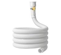 Chaies Tuyau d'évacuation portable pour climatisation mobile, rallonge de 3 m, convient pour alésage de 25 mm, flexible, avec manchon en caoutchouc, tuyau d'évacuation pour sèche-linge, refroidisseur
