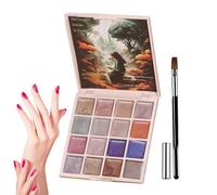 Chaies Vernis gel solide | Palette de vernis à ongles gel magnétique 16 couleurs - Kit de manucure pailleté avec aimant pour femme, salon et maison