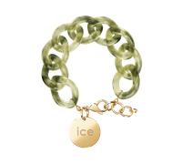ICE Jewellery - Chain Bracelet - Opaline Green - Bracelet Mailles XL pour Femmes Fermé d'Une Médaille Dorée (021229)