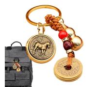Chain de clés de chinois, Coin Key Chain Chinois cinq empereurs Coin
