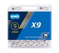 Kmc X9 Mtb Chain Argenté 114 Links Silver
