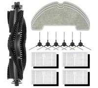 CHAIN PEAK (14 Pièces) W11/ W9 Pièces de Rechange Compatibles avec l'Aspirateur Robot Vexilar W11/ W9, 1 Brosse Principale, 6 Brosses Latérales, 4 Filtres HEPA avec Filtres en Mousse, 3 Serpillières