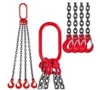 Chain Sling - 6/15" x 3.3' Four Leg with Steel Hook - Grade 80