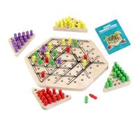 Chain Triangle Chess Board Game,Geometry Desktop Gaame - Robust Material Geometry Chain Chess Games, Wonderful Present Brain Teaser Strategy Game for Kids, 2-4 Players, Triangle Chesss Games