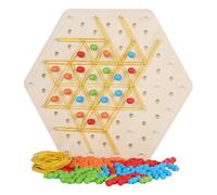 Chain Triangle Chess Gaame - Triangle Gaame Rubber Band | Jeux De Stratégie pour Drôles pour Jouer en Famille | Ensemble De Jouets De Planche Interactive, Divertissement Éducatif Adapté Aux