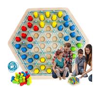 Chain Triangle Chess Game, Family Board Games Kids, 7.87x8.86 inch Portable & Safe Material, Trilateral Rubber Band Strategy Match for Kids, Children, Adults, and Families Playtime