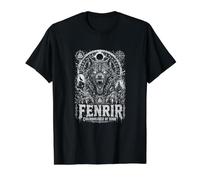 Chainbreaker of Doom Fenrir Norse Wolf Runes T-Shirt Graphique avec Valeur, Homme, Noir, M