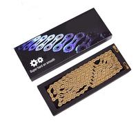 Chaîne 11 vitesses avec revêtement diamant, chaîne de vélo route, pièces pédalier entièrement creuses(TI GOLD)