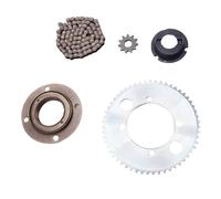 Chaîne 25H 82 Maillons, Pignon 25H 10 Mm, Pignon 11 Dents, Pignon 55 Dents 4 Trous, Adaptateur de Volant Moteur, Motos, VTT