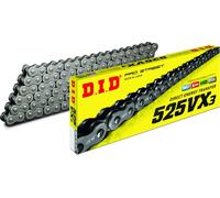 Chaîne à anneaux en X DID525VX3/112C Chaîne ouverte avec serrure à clip (FJ)