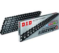 Chaîne à anneaux en X DID530ZVM-X2(BK&BK)/124N Chaîne ouverte avec rivet (ZJ)