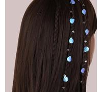 Chaîne à cheveux transparente de 55 cm de long avec strass et ligne de poisson invisible pour femme