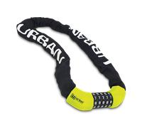 URBAN UR890 Chaine Antivol pour Vélo, Code à 5 Chiffres plus Sûr, Maillons en Acier ø8mm plus Épais et Résistants avec Gaine en Nylon, Dissuasive, Cadenas Polyvalent pour Vélo Moto ou Scooter, 100cm
