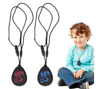 Chaîne à mâcher en silicone pour enfants - Anneau de dentition sensoriel, collier pour autisme et adhs - Pendentif à mâcher