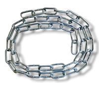 Chaîne à maillons en acier inoxydable galvanisé antirouille et anti-corrosion pour cadenas de sécurité, portail, clôture, gym, haltérophilie, extra forte, longue longueur soudée (4 mm, chromé, 0,5 m)