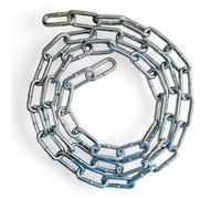 Chaîne à maillons en acier inoxydable galvanisé très résistante pour cadenas de vélo, barrière, clôture, gym, haltérophilie, soudé à chaud et poli (5 mm, 2 mètres)