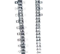 Chaîne à rouleaux à double courbure en acier inoxydable 08B, pas de 12,7 mm, longueur 1,5 mètre(1 Ear 1 Hole)