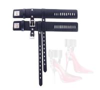 Chaîne à talons hauts en cuir réglable pour jeux BDSM - Accessoire de contention pour expériences sensorielles avec cadenas et clé (noir)