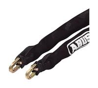 Chaîne acier cémenté - maillons carrés - gaine tissu noir - 10/170 cm ABUS