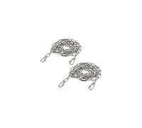 Chaine Acier Inoxydable Chaîne À Maillons En Acier Inoxydable 1/8, Chaîne À Bobine À Maillons En Acier Inoxydable 304 Avec Mousquetons, 2 Pièces De Sécurité Suspendues
