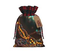 Chaîne ADN pour impression photo de 11,9 x 17,5 cm, sac de Noël avec cordon de serrage, pour anniversaire de mariage, anniversaire, peut contenir des cadeaux