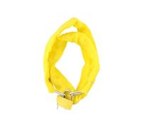 Chaîne Antivol 90 cm pour Vélo avec Housse Textile et Cadenas Jaune