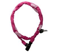 Chaîne antivol à clé - maillons carrés + gaine tissu - 1500/60 - corail ABUS