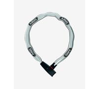 ABUS Antivol à chaîne Catena 6806K - Antivol léger pour vélo en acier trempé avec tube textile à la mode - Chaîne carrée avec niveau de sécurité 6 - 110 cm - gris réfléchissant