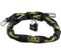 Chaîne antivol - BURG WACHTER - SKM 6/90/NI40 - 90 cm, acier carré cémenté 6 mm, cadenas inox marin