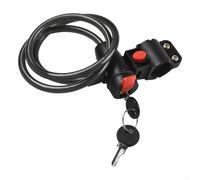 Chaîne antivol en acier avec 2 clés, 10 mm x 850 mm, câble de sécurité robuste pour vélos et vélos électriques, design pliable portable, utilisation en plein air et trajets