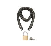 THIRARD - Chaîne Antivol en Acier Cémenté Zingué avec Gaine PVC - Cadenassable - Pour Vélo, Scooter, Barrières - Système de Fermeture à Clé - Longueur 0.90 m - Noir