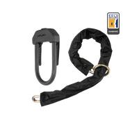 Hiplok DXXL, Antivol en U + Chaîne à Boucles, Unisex, Black, Zone de Fermeture : 15cm x 8.5cm + 100 cm