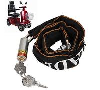 Chaîne Antivol Vélo Moto Chaîne Antivol, Chaînes de sécurité Antivol Vélo Fauteuil Roulant Antivol avec Clés pour Moto Scooter Porte Porte Clôture, Anneau de sécurité Chaîne Vélo