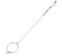 Chaîne argentée en acier inoxydable pour patte de perroquet avec anneau (4,5 mm)