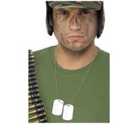 Chaine Avec 2 Plaques Aluminium Militaire - Argent 0 G