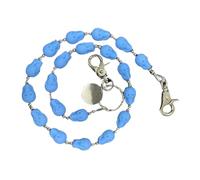 Chaîne avec pendentif tête de mort bleue pour pantalon, porte-clés de style urbain, accessoire de vêtements pour fêtes et vêtements décontractés, porte-clés de style urbain
