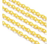 Chaîne Ber en plastique jaune avec 2 S Hoo - Chaîne d'avertissement de 15 m pour stationnement, chantiers, allées, bordures de jardin - 10 mm Heavy-Du Safe Solut