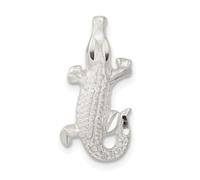 Chaîne crocodile en argent sterling 925 satiné et poli de 10,46 mm pour homme et femme