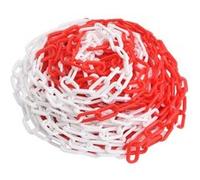 Chaîne d avertissement Rouge et blanc 30 m Ø8 mm Plastique Rouge et blanc G