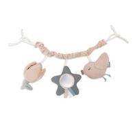 Jollein Chaîne de poussette pour bébé - Lovely Birds - À suspendre - Jouet de poussette - 100% polyester - 60 x 20 x 5 cm