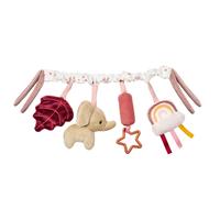 Nattou Lapidou Arche de Jeu - Arche d’activités - dès la Naissance - Spirale d'activité bébé - Compatible avec Toutes Les poussettes ou landaus - Rose poudré