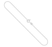 Chaîne d'Ancre ronde en Or Blanc 333/1000, 40 cm,1,1 mm avec Fermoir à ressort - Cadeau original pour Homme ou Femme