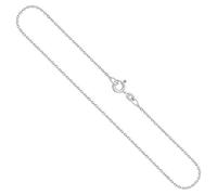 Chaîne d'Ancre ronde en Or Blanc 585/1000, 38 cm,1,5 mm avec Fermoir à ressort - Cadeau original pour Femme