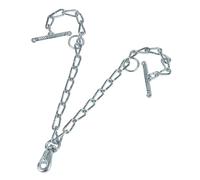 Chaîne d'attache double avec mousqueton Kerbl Argenté 70 cm