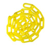 Chaîne d'avertissement en plastique 5/10 m, 1 pièce, barrière de sécurité routière, contrôle du stationnement, accessoires protection 8/10 mm Pour Le Contrôle Des Foules(Yellow,10mm x 5M)