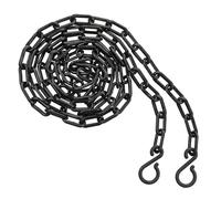 Chaîne d'avertissement en plastique 5/10 m, 1 pièce, barrière de sécurité routière, contrôle du stationnement, accessoires protection 8/10 mm Pour Le Contrôle Des Foules(Black,8mm x 10M)