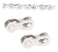 Chaîne de 4 à 11 vitesses Connecteur de maillon manquant Chaîne de vélo Maillon rapide en acier pour chaîne de vélo (Argent)