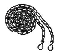 Chaîne de barrière en plastique pour espace de stationnement, chaîne de danger, noir/rouge/blanc/jaune, 5 m/8 m/10 m (10 mm x 10 m, noir)